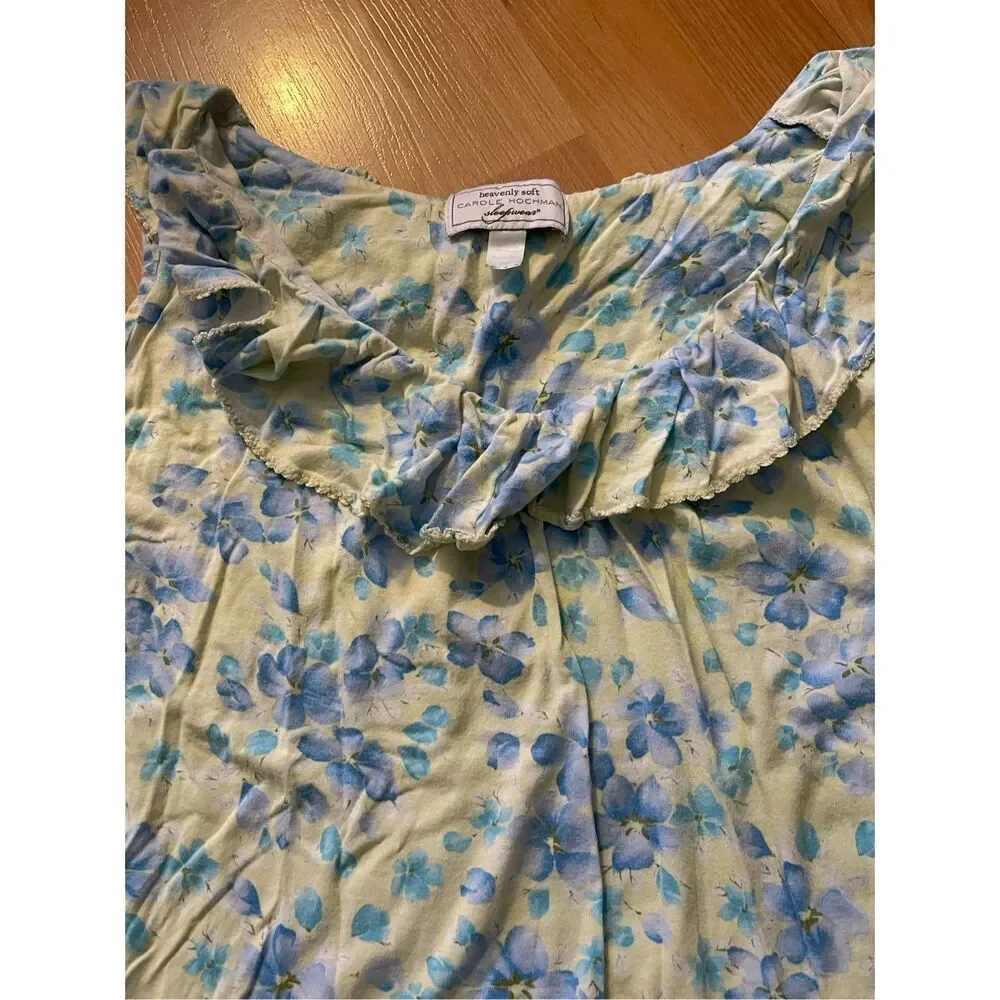 Carole Hochman Blue and Yellow Floral Nightgown Women’s Size 2XL - Picture 5 of 5